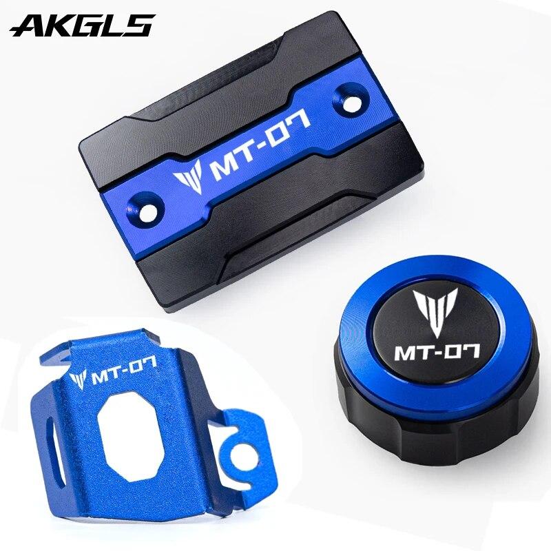 Крышки переднего и заднего бачка тормозной жидкости и аксессуары для защитной крышки заднего тормозного бачка для Yamaha MT07 MT 07 2014-2022