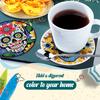 8 Pcs DIY Diamond Painting Coasters Kits DIY Coaster Diamond Art Kits for Beginners Adults Art Craft Supplies