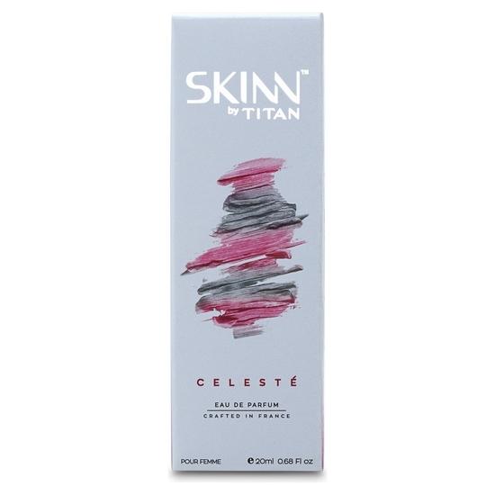 SKINN BY TITAN Celeste Long Lasting Everyday Eau De Parfum Spray For Women - 20 Ml | Wood Fragrance | Women's Fragrance | Miniature Perfumes