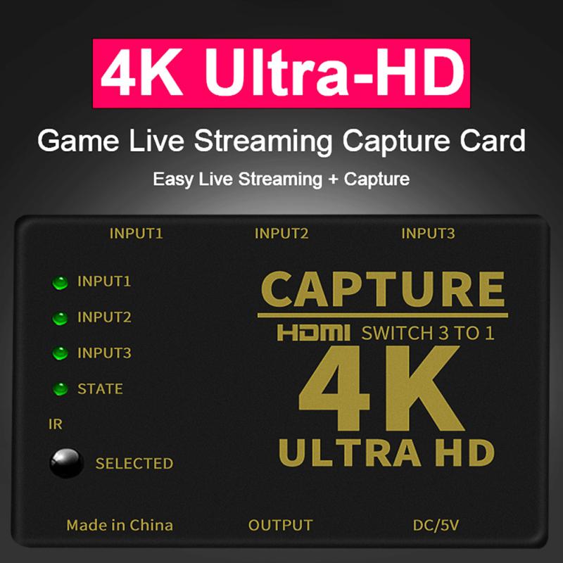 Карты видеозахвата Тройной HDMI-совместимый разъем «мама» для USB 2.0 «мама» для карты захвата