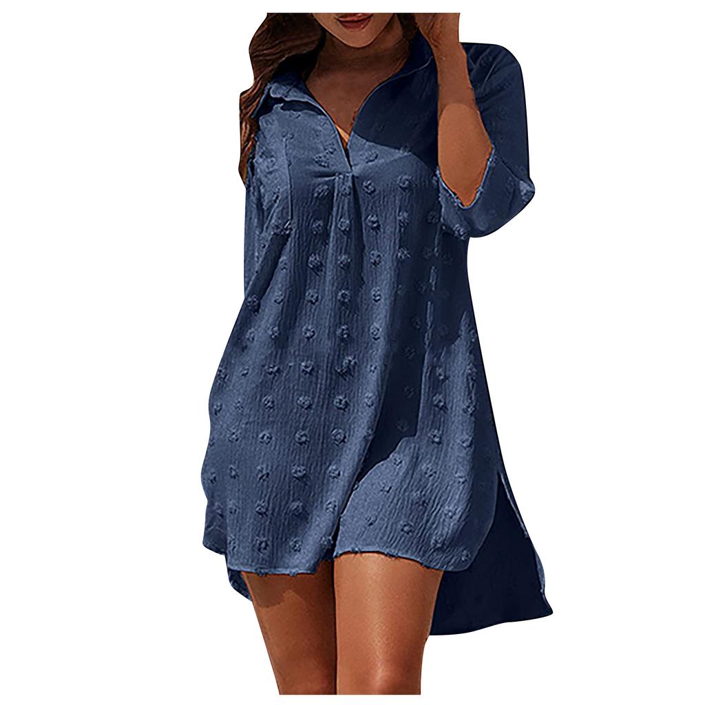 Женский модный повседневный купальник с карманами и v-образным вырезом, блузка, шифоновое бикини, пляжное платье