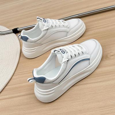 Летние новые корейские белые туфли женские модные туфли на платформе для студентов повседневные кроссовки уличная съемка 6988-1