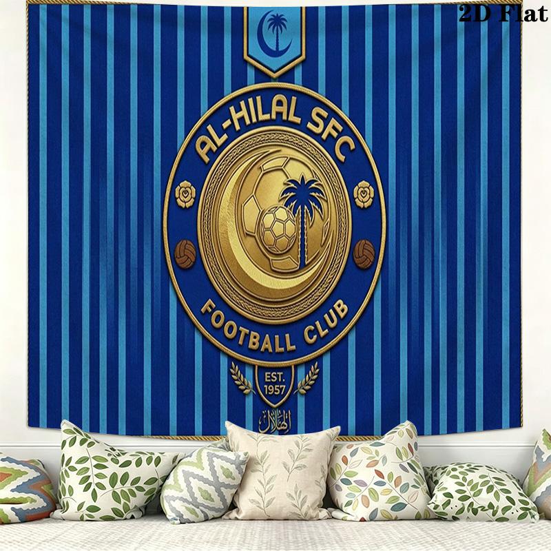 Al-Hilal SFC Wall Tapestry Aesthetic Wall Hanging Printed Fabric Blanket Decorative Tapestries for Bedroom Living Room Home Decor