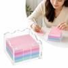 Scratch Resistant Acrylic Note Box Wavy Edge Notepad Holder Desk Organizer  Desk Organization