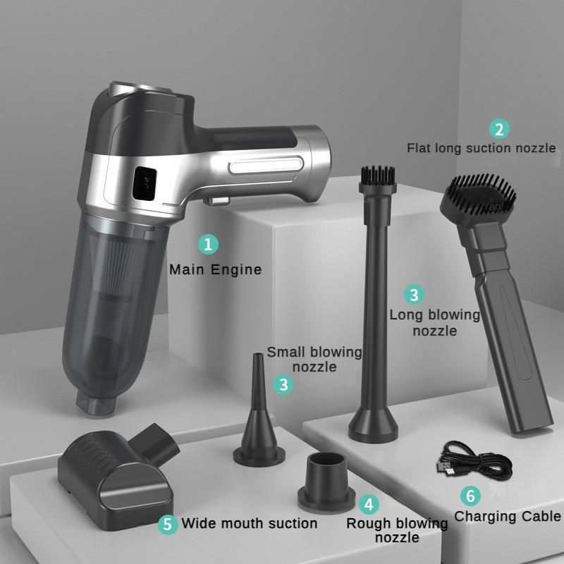 Мощный автомобильный пылесос мощностью 120 Вт, портативный беспроводной ручной пылесос, небольшой бытовой настольный пылесос