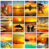 Diamond Painting Kit Landscape Sunset Diamond Embroidery Cross Stitch Seaside Pictures Of Rhinestones Mosaic Decortion