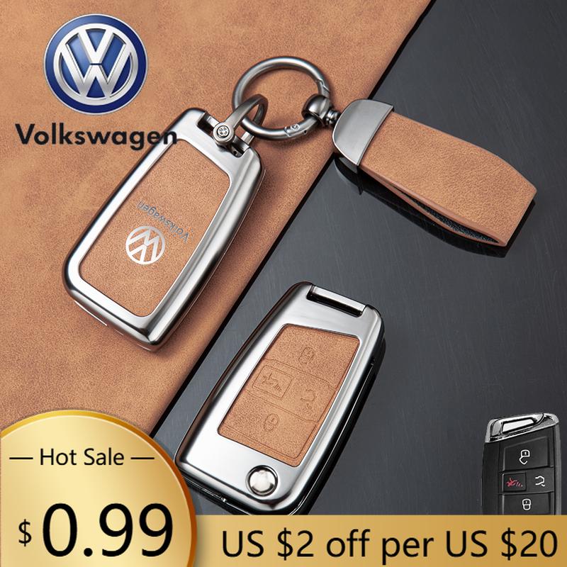 Для VOLKSWAGEN VW 4 Кнопки Автомобильный Умный Чехол-Крышка для Брелока Ключа Для Volkswagen VW Golf 7 ALLTRACK MK7 Tiguan SEAT Ateca Leon I