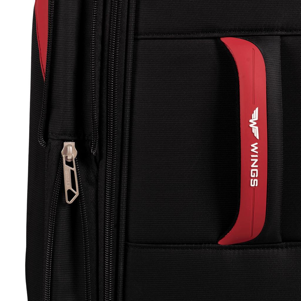 Set of 3 Dipper Suitcases + Wings Black Handbag