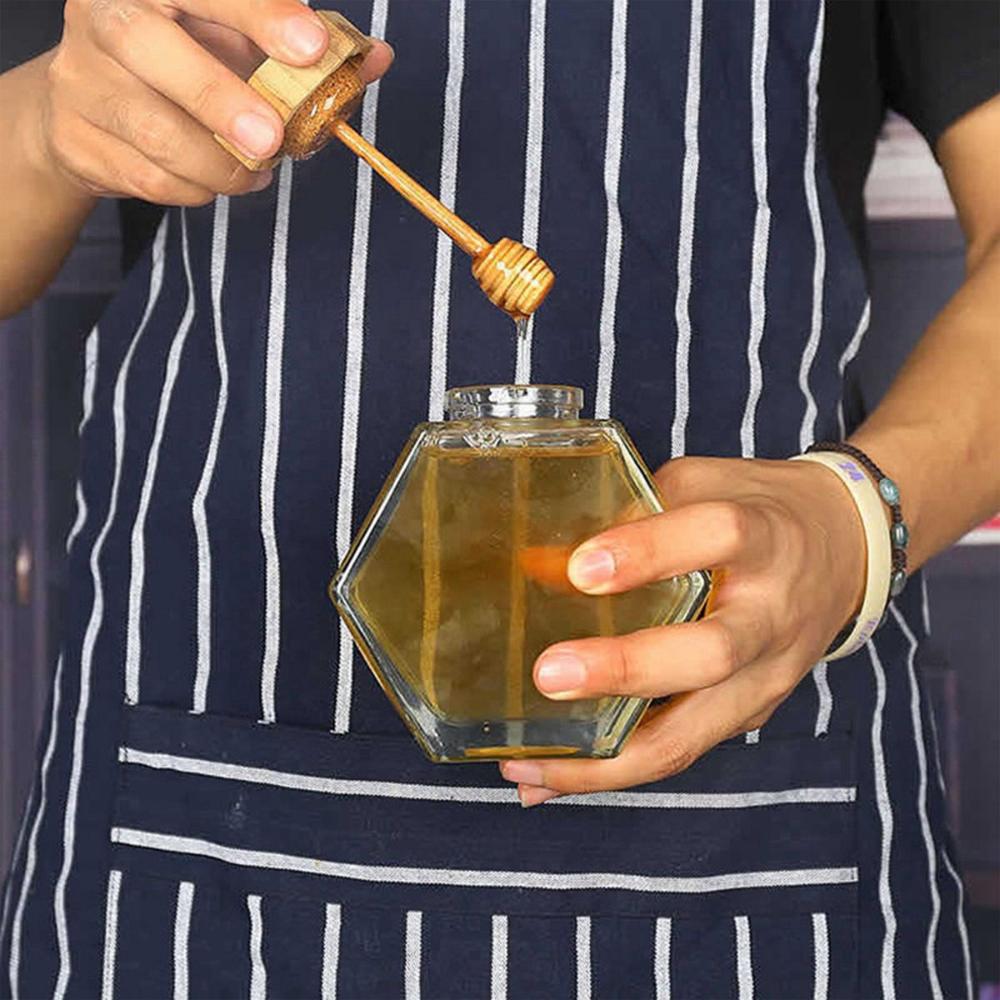 Жаростойкое домашнее стекло прозрачная крышка из пробки банка для меда горшочек для меда контейнер для хранения диспенсер