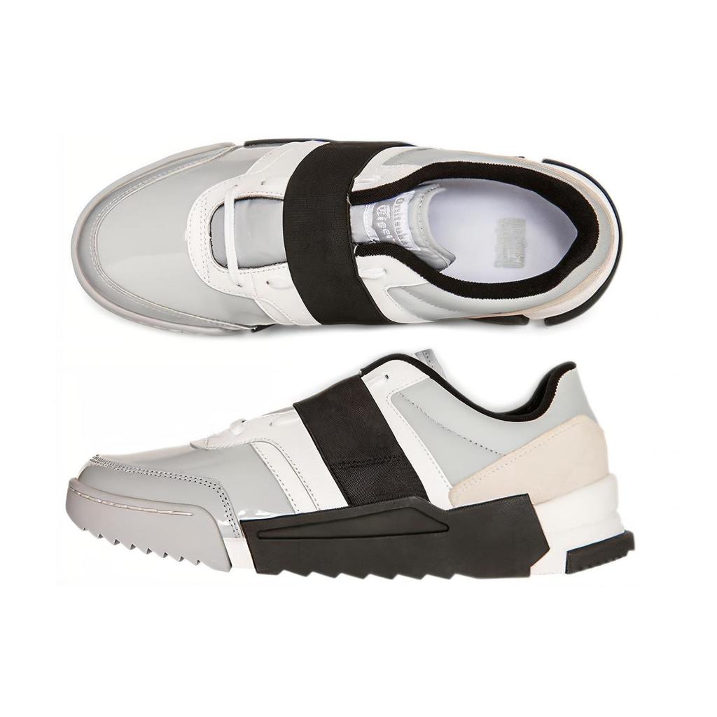 ONITSUKA TIGER D-Trainer Круглый носок Шнуровка Амортизирующие Нескользящие Износостойкие Низкие Повседневные Кроссовки Унисекс Черный Белый Серый 1183A581-020