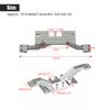 Aluminium Alloy RC Car Front Axle Reinforcement Link Rod Mount Set for Axial SCX10 PartsSilver