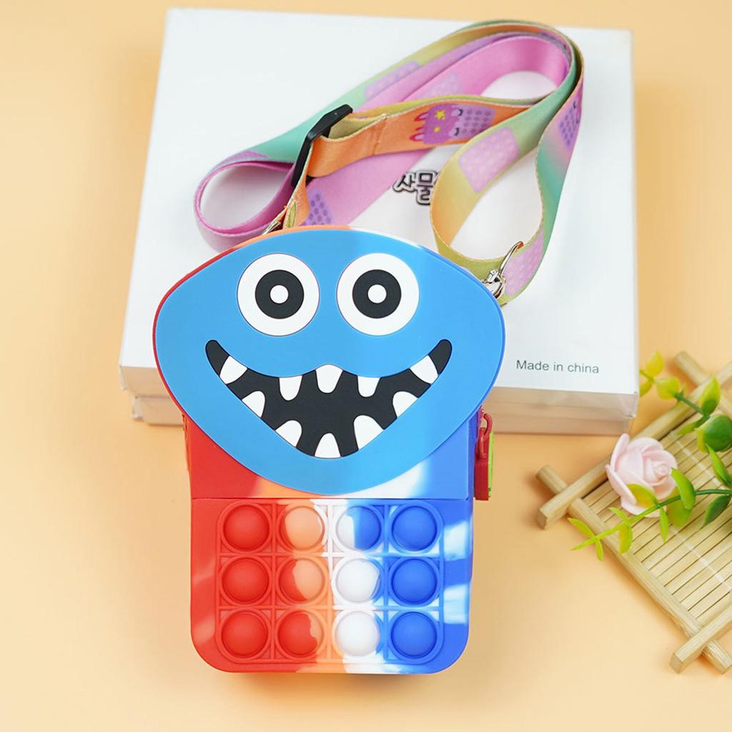 Кошелек для монет с нажимной игрушкой, игрушки для снятия стресса с пузырьковой игрушкой для взрослых и детей