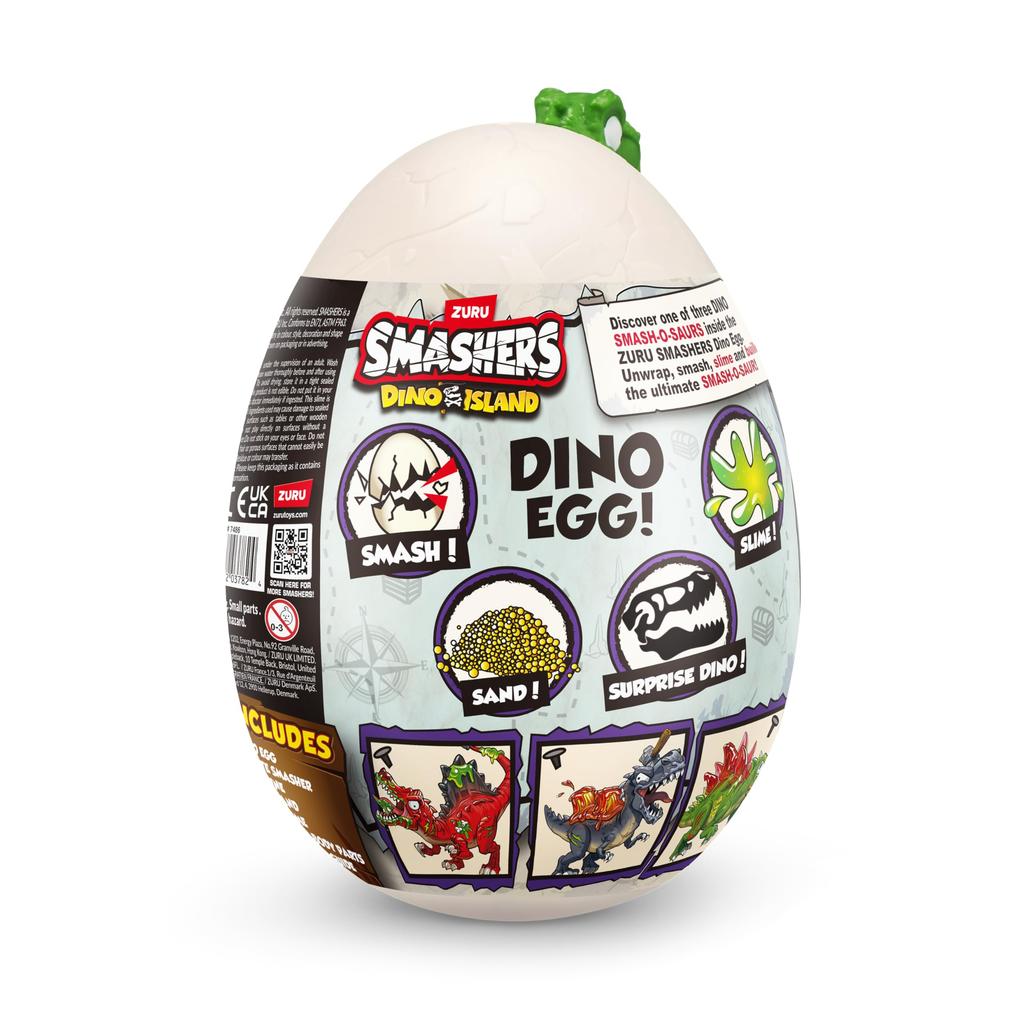 Smashers ZURU Dino Iceland Stegosaurus Dinosaur Slime Sand Surprise Toy Figure Gift for Boys and Girls