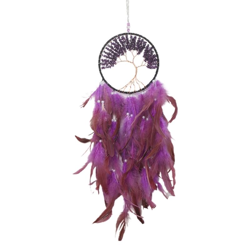 Wall Hanging Dreamcatcher Tree of Life Feather Pendant Ornament Dream Catchers Home Decorations Wind Chimes Car Ornament
