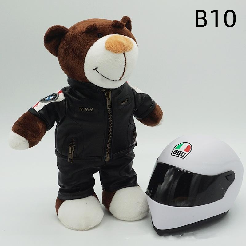 Kawaii helmets and teddy bears motorcycle decorations cute anime-filled soft stuffed toys as holiday gifts for friends