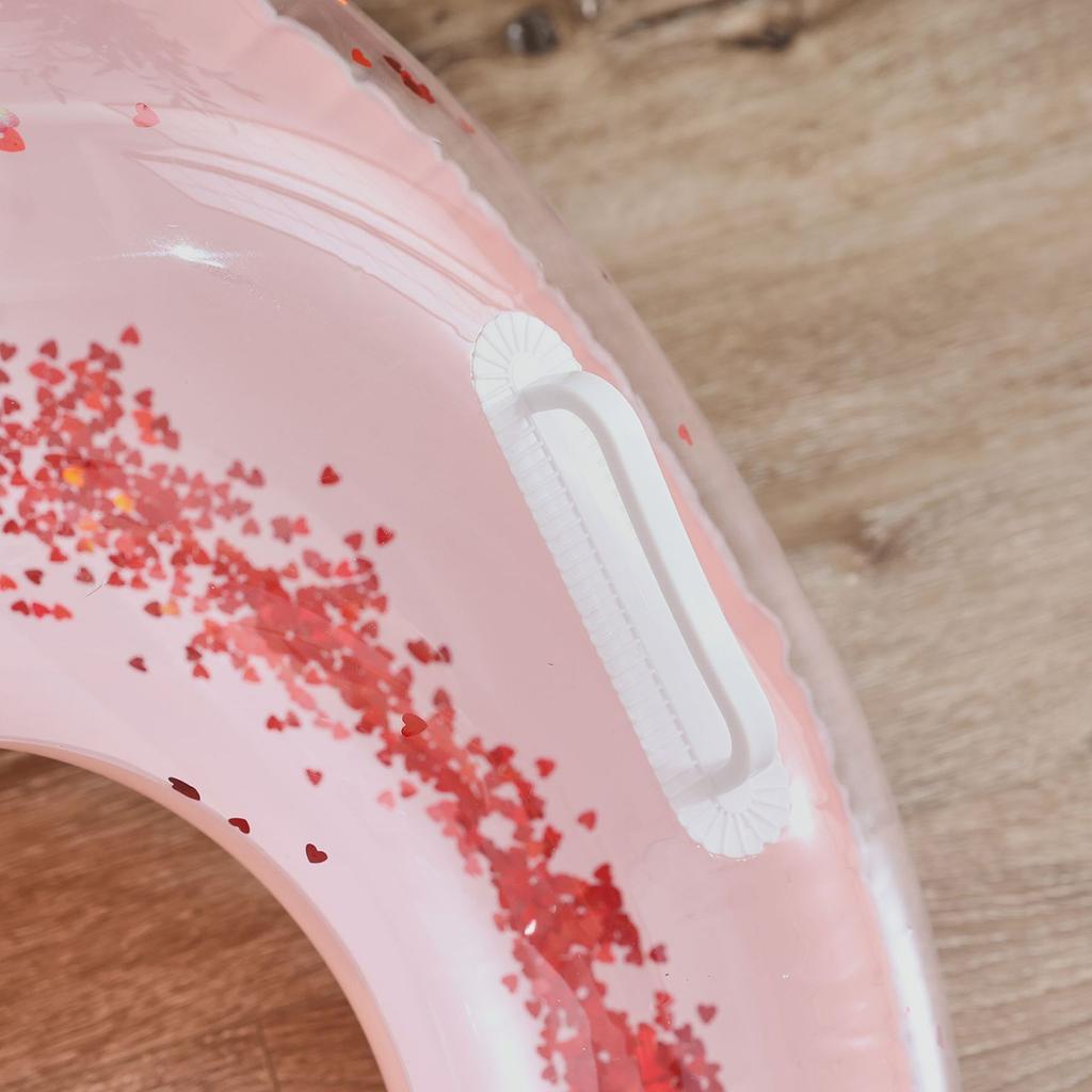 Love Heart Shape Swimming Rings Toy Inflatable Swim Rings Swimming Pool Float Rings Swimming Hoop Inflatable Pool Float