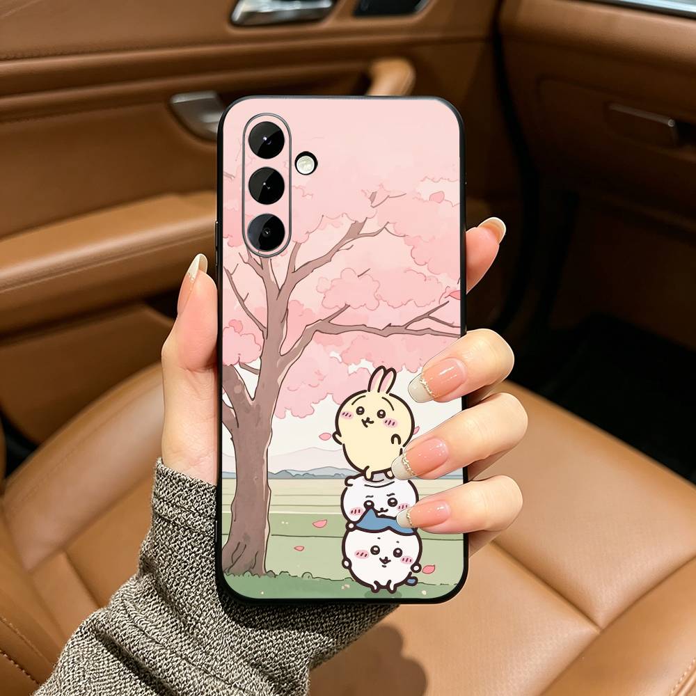 C-Cute C-C-Chiikawas Чехол для телефона Samsung Galaxy A73,A71 A72,A70,A53,A52,A51,Мягкий силиконовый черный чехол