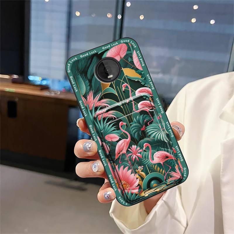 Silicone Fashion Design Phone Case For MOTO Z4 Play Full Wrap Shockproof Cute Card Slot TPU Soft Case Cartoon Back Cover