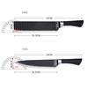 Knife Set Black Knife Six-piece Set Tie Pattern Non-stick Knife Stainless Steel Wave Pattern Knife