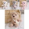 Adorable Plush Backpack Bear Keychain Cute Fluffy Stuffed Doll Pendant