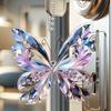2 шт., цветная подвеска в виде бабочки для автомобиля, искусственный кристалл, подвесное украшение для зеркала заднего вида, комплект из страз для автомобиля, подвеска для украшения окна, подарок для автомобиля