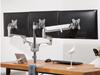 Uchwyt Gazowy Na 3 Monitory, Srebrny Z Dwoma Portami Usb, Standard Vesa, Monitory 17"-27", Hdwr Solidhand-Bg03Su
