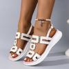 Fashion 2025 Women Wedge Sandals Anti-slip Slip On Comfortable Sandals Summer Fashion Round Head Beach Shoes Women Zapatos De Mujer