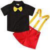 [HTPARY] Mickey Mouse Costume for Kids, Cosplay, Baby Costume, Halloween, Christmas, Mouse Dress-Up, Cute 3-Piece Set with Shirt, Pants, and Bow Tie