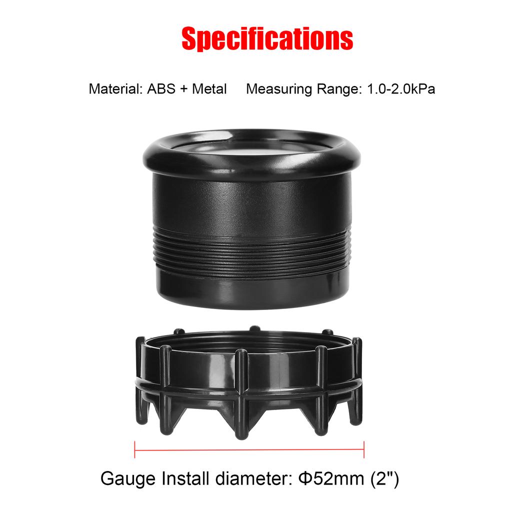 52 мм Датчик давления наддува автомобиля Цифровой измеритель Светодиодный дисплей 1,0 2,0 кПа с датчиком Функция аварийной сигнализации для автомобиля грузовика мотоцикла