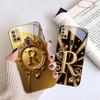 Великолепная золотая буква "R" Для Samsung A 31 32 A33 A34 35 14 A15 13 16 25 26 50 52 53 54 55 56 70 71 72 73 Золотой стеклянный чехол для телефона