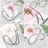 Beads Anti-slip  Black Eyeglass Lanyard  Glasses Necklace  Eye Wear Accessories Glasses Chain
