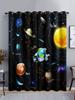 Curtains Cosmic Astronaut Sunshade Bedroom 3D Digital Printing Blackout Curtain No Punching