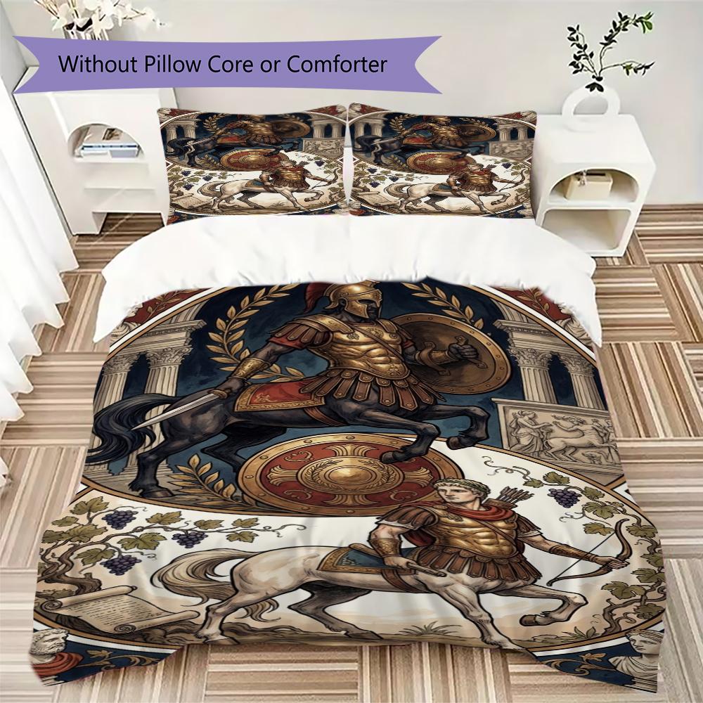 Centaur Pattern Bedding uilt Set uilt Cover Pillowcase Home Decoration Birthday Gift (1 * duvet cover + 2 * pillowcase without core)90
