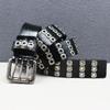 Европейские и американские ремни для мужчин и женщин с нейтральными трендами, темный стиль, ремень с полыми заклепками, панк-стиль подруги, универсальный ремень для джинсов