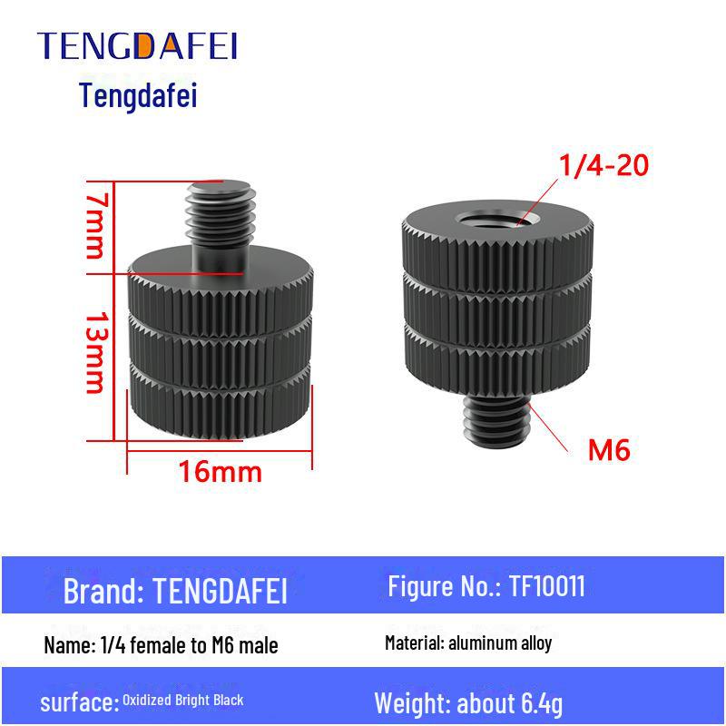 Адаптер для штатива с креплением на стойку для освещения и поворота камеры с резьбой 1/4" на 3/8" на M4/M5/M6/M8