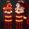 2026 Horse Year Fortune Character Pendant Hanging Tassels Traditional Chinese New Year Ornament Red Felt New Year Wall Pendant
