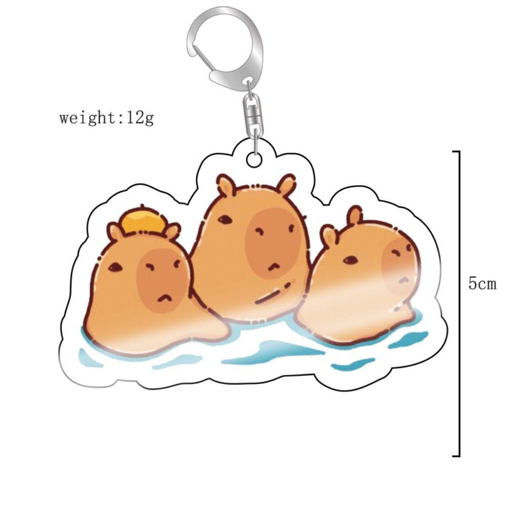 Брелок с изображением капибары, капибары, смолы, брелоки с изображением животных капибары, брелоки для ключей, сумка, подвеска