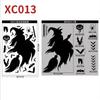 Halloween Giant Ghost Monster Ghost Shadow Window Sticker Witch Death Bat Skeleton Helloween Party Decor Electrostatic Sticker