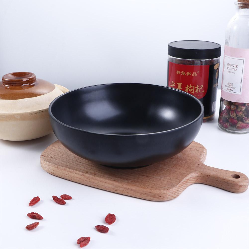 Меламиновая посуда, миска для рамэна в японском стиле, черный фарфор, имитация фарфора, контейнер для лапши для дома