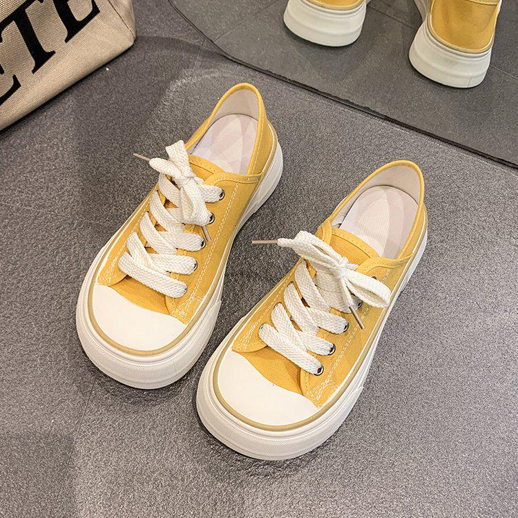 Женские парусиновые туфли Mango на толстой подошве, двухсторонняя одежда, тренд весны/осени 2025 г.