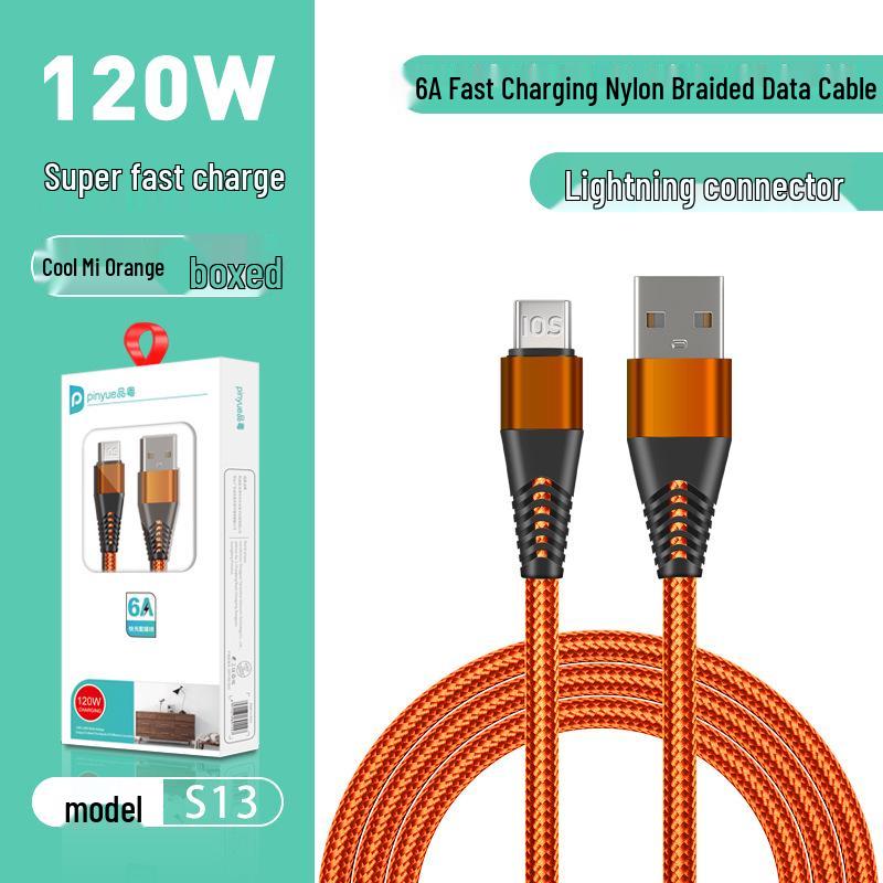 Кабель быстрой зарядки Pin Yue S13 6A для устройств Apple, Xiaomi, Honor, Huawei с USB-C