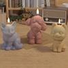 Милая 3D-свеча в виде животного, силиконовая форма для домашних животных, собака, сделай сам, ароматерапия, гипсовая свеча, смоляная форма для мыла, литьевая форма для домашнего декора