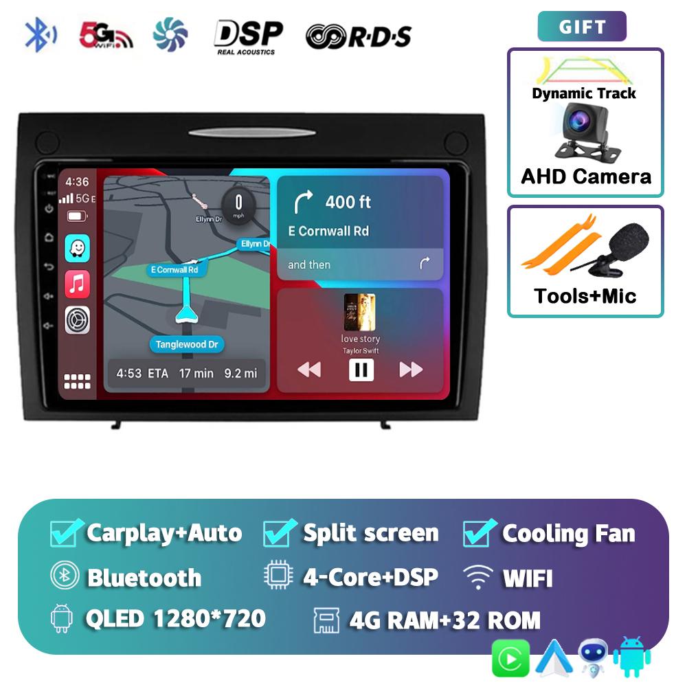 Android 14 автомобильное радио для Mercedes Benz SLK class R171 SLK200 SLK280 SLK300 2000-2011 GPS навигация мультимедийный проигрыватель стерео DSP