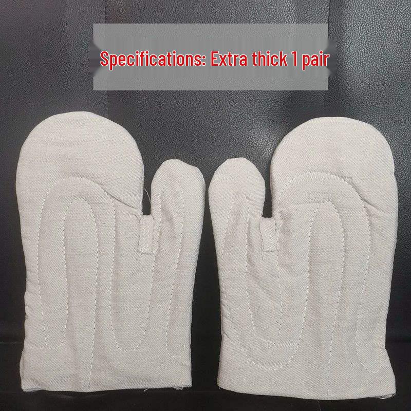 2 шт. термостойкие до 400°C промышленные хлопково-льняные прихватки для духовки