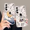 Мультяшный милый чехол-астронавт для Samsung Galaxy A34 A35 A14 A16 A56 A50 A54 A15 A55 A23 A36 A13 A33 A52 A25 A51 A52 A31 A26 A24