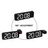 Compact Adjustable Digital Projection Clock With USB Charging Port And Dimmer Option For Bedroom Workspaces Easy To Read