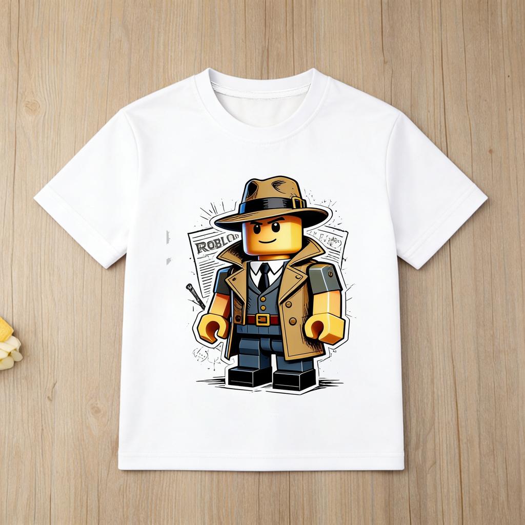 2026 Новая графическая футболка Roblox для детей, цветная, с принтом скейтборда, унисекс, хлопковая, с коротким рукавом, для мальчиков и девочек, повседневный топ