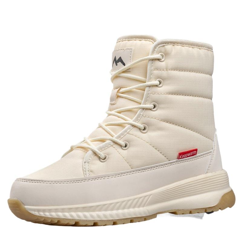 Зимние утепленные высокие женские нескользящие теплые зимние ботинки плюс короткая повседневная хлопковая обувь