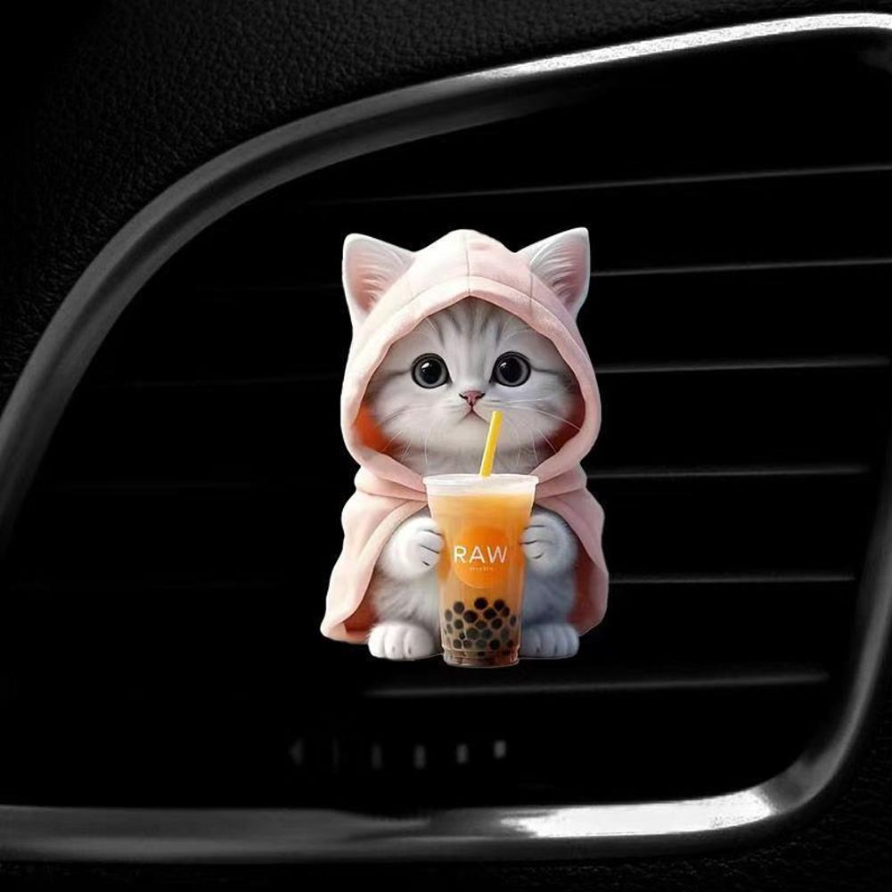 Освежитель воздуха для кошек в автомобиле, диффузор, вентиляционный клапан, зажимы для духов, вентиляционный зажим для воздуховода, украшение салона автомобиля