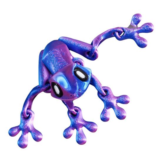 Подвижные суставы Лягушка Магнит на холодильник 3D-печатная Лягушка Игрушка-непоседа Шарнирная модель животного Фигурка Магнитный холодильник Лягушка Украшение Орнамент